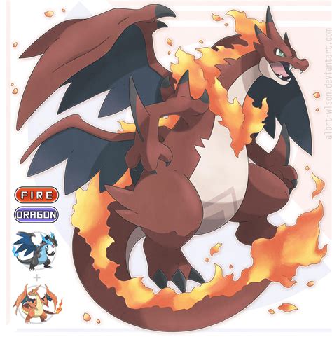 Charizard xy - Mega Charizard XY, fusion of both Mega Charizard forms. This dark red version was meant to be a sort of an in-between from the X and Y form, since X has the darker color while Y has the original lighter Charizard's color.